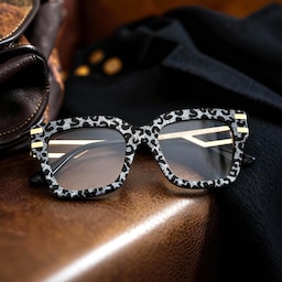 Lidia Square Gray Leopard Glasses0