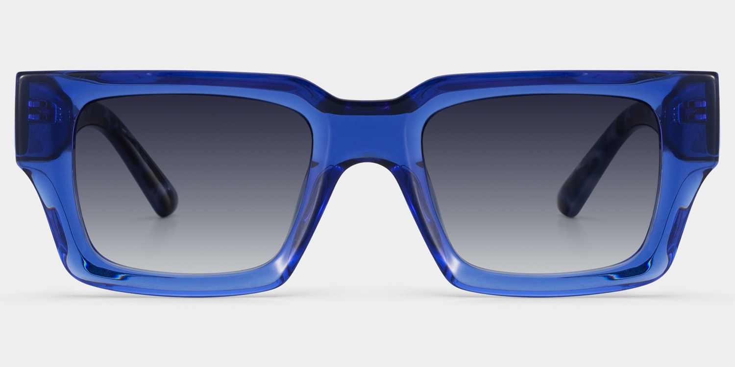 Orson Blue Rectangle Polarized Sunglasses for Driving | ZEELOOL0
