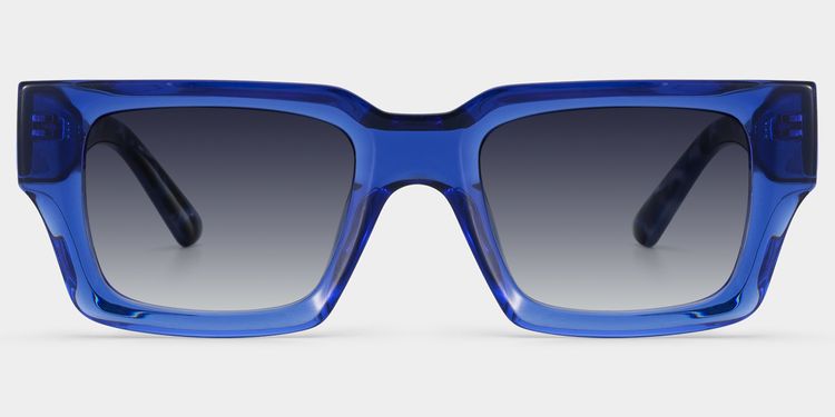 Orson Blue Rectangle Sunglasses