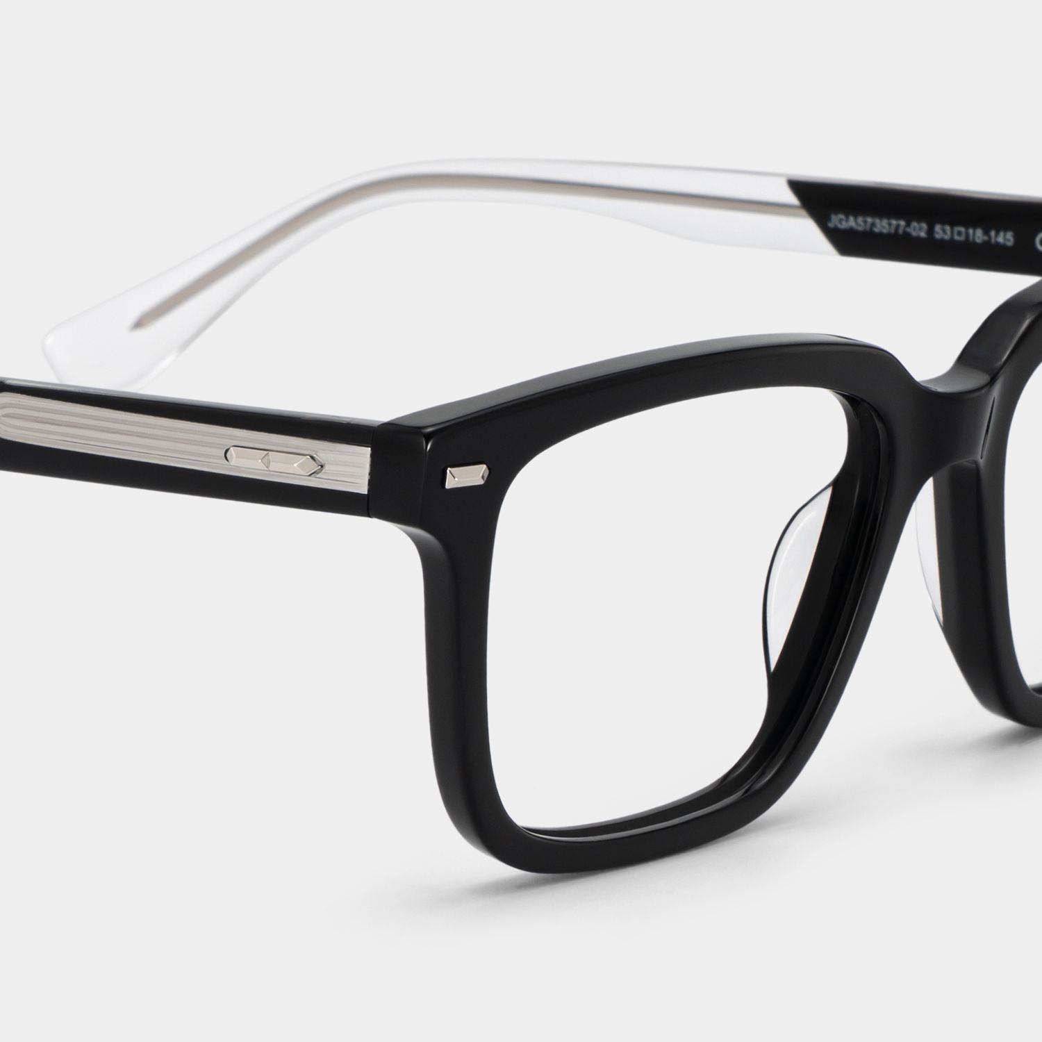 George Black Rectangle Eyeglass Frames for Men | ZEELOOL5