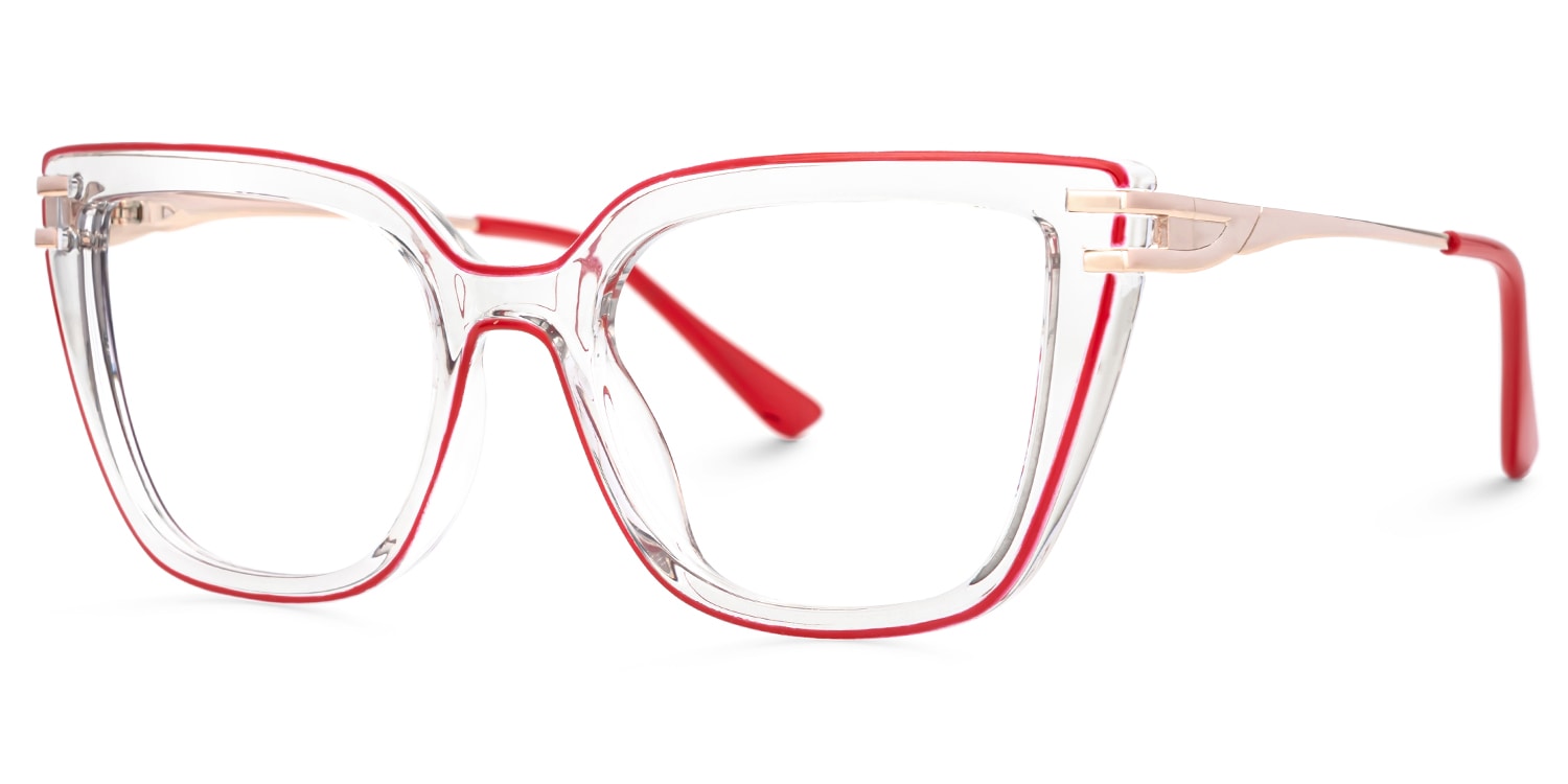 Roxane Square Red Glasses1