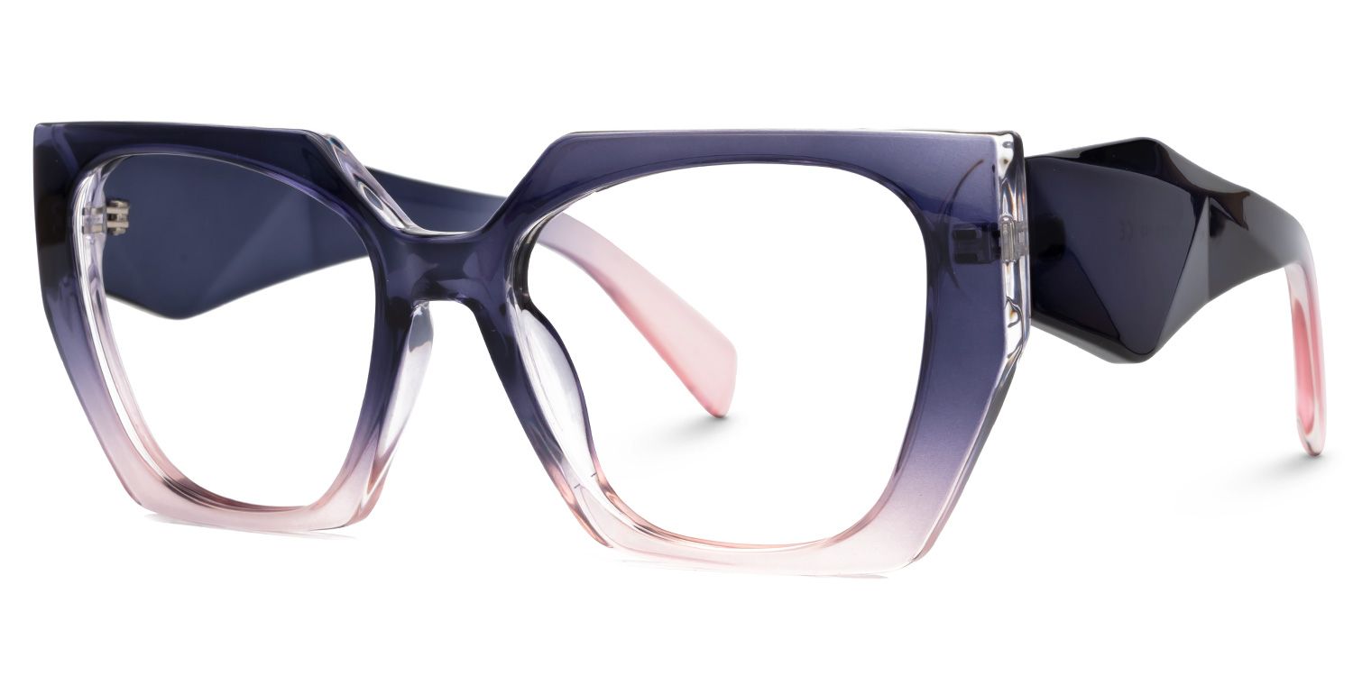 Geometric Sileidy Purple-Pink Glasses deals -Zeelool Glasses1