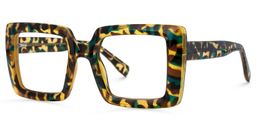 Bratzy Square Turquoise Tortoise Shell Glasses1