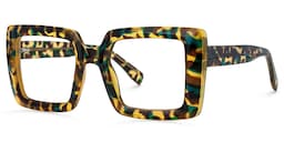 Bratzy Square Turquoise Tortoise Shell Glasses1