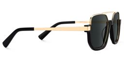 Oromiya Aviator Black Gold Glasses2