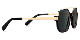 Oromiya Aviator Black Gold Glasses2