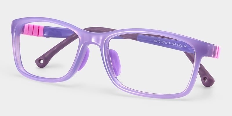 ZEELOOL Brook Rectangle Purple Glasses