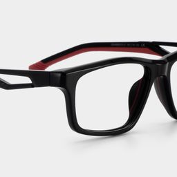 Emory Black Rectangle Glasses5