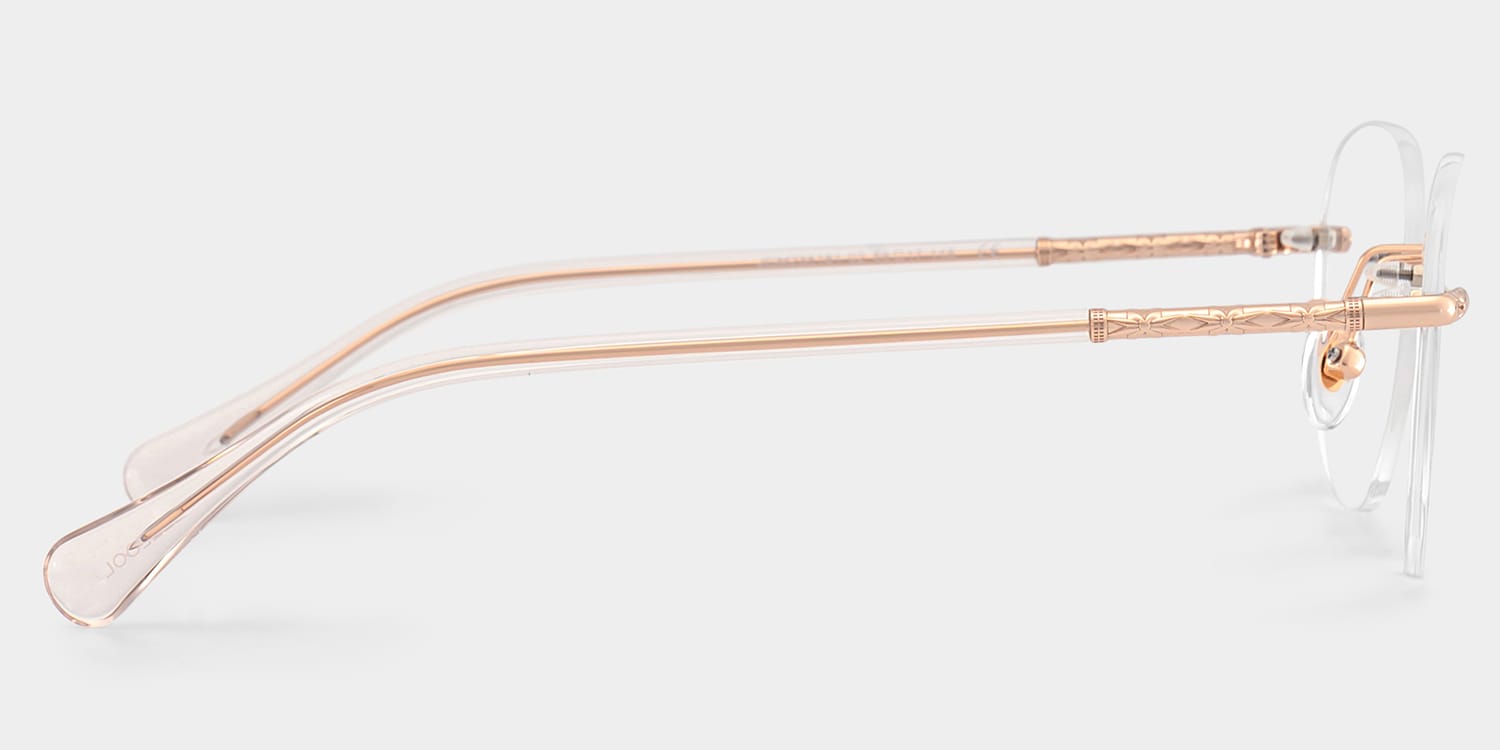 Jennifer Round Pink Gold Glasses3