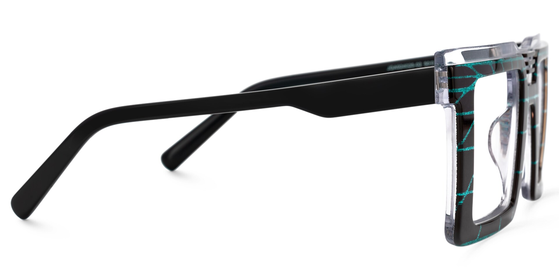 Ashlyne Big Black Square Glasses Frames for Men | Zeelool2