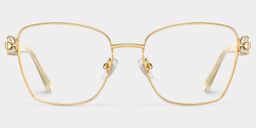 Ellie Gold Rectangle Glasses1