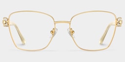 Ellie Rectangle Gold Glasses1