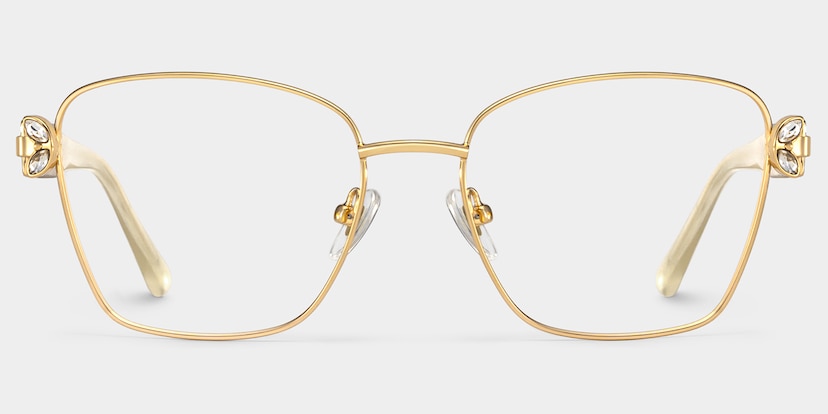 Ellie Rectangle Gold Glasses