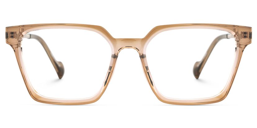 Mabel Square Beige Glasses