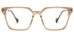 Mabel Beige Square Glasses1