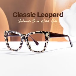 Tessia Square Brown Leopard Glasses1