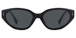 Raine Cat-eye Black Polarized Sunglasses0