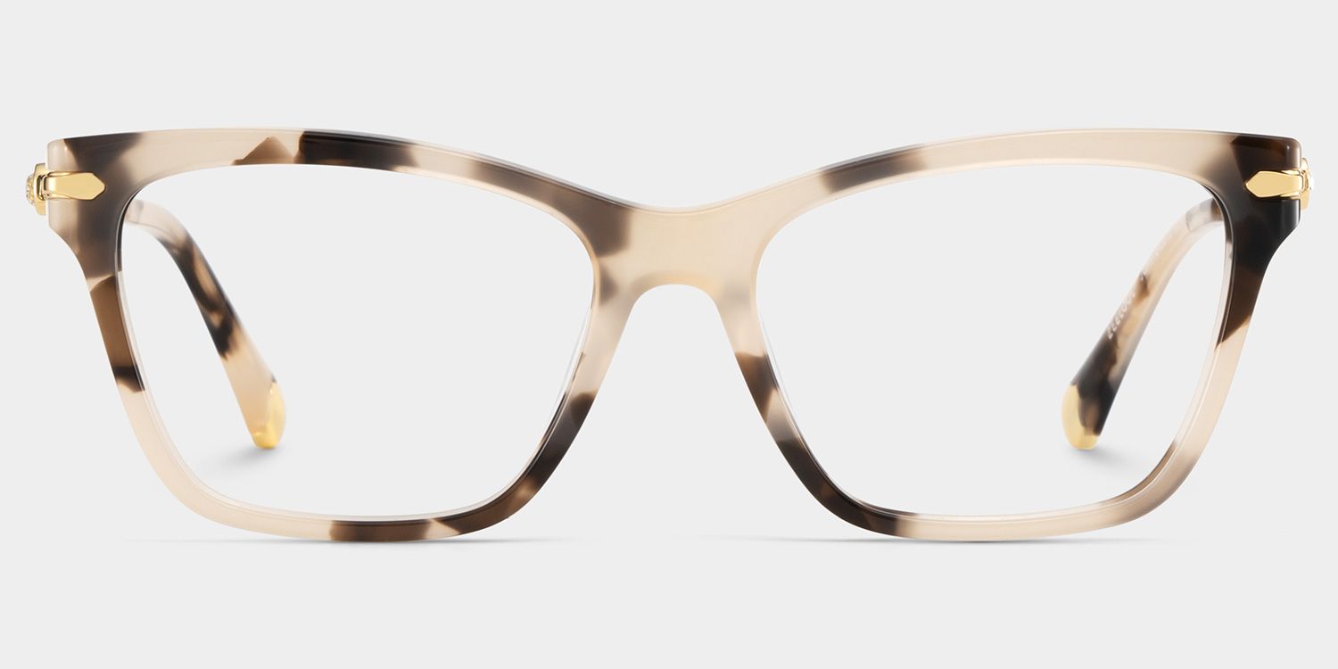 Cat eye Tortoise Eyeglasses- Amelia Mixed Frame Glasses4