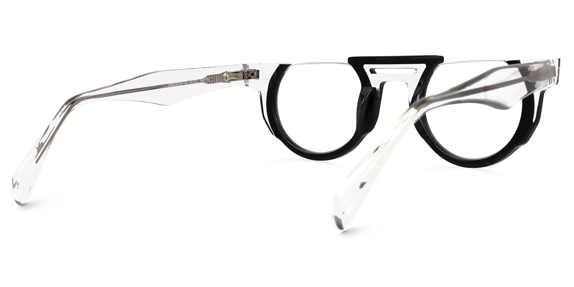 Mastin Round Black Eyeglasses and Half Frames3