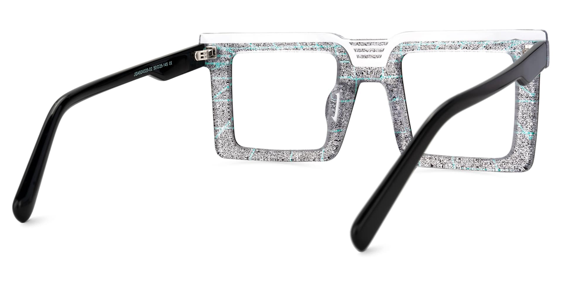 Ashlyne Big Black Square Glasses Frames for Men | Zeelool3