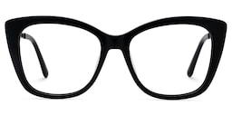 Deangela Cateye Black Glasses1