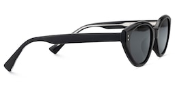 Raine Cat-eye Black Polarized Sunglasses3