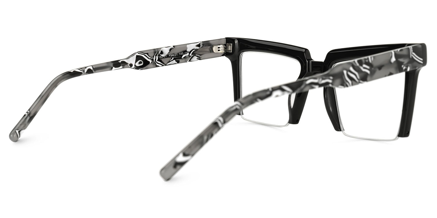 Semi-rim Ramzan Glasses with acetate for men -Zeelool Glasses