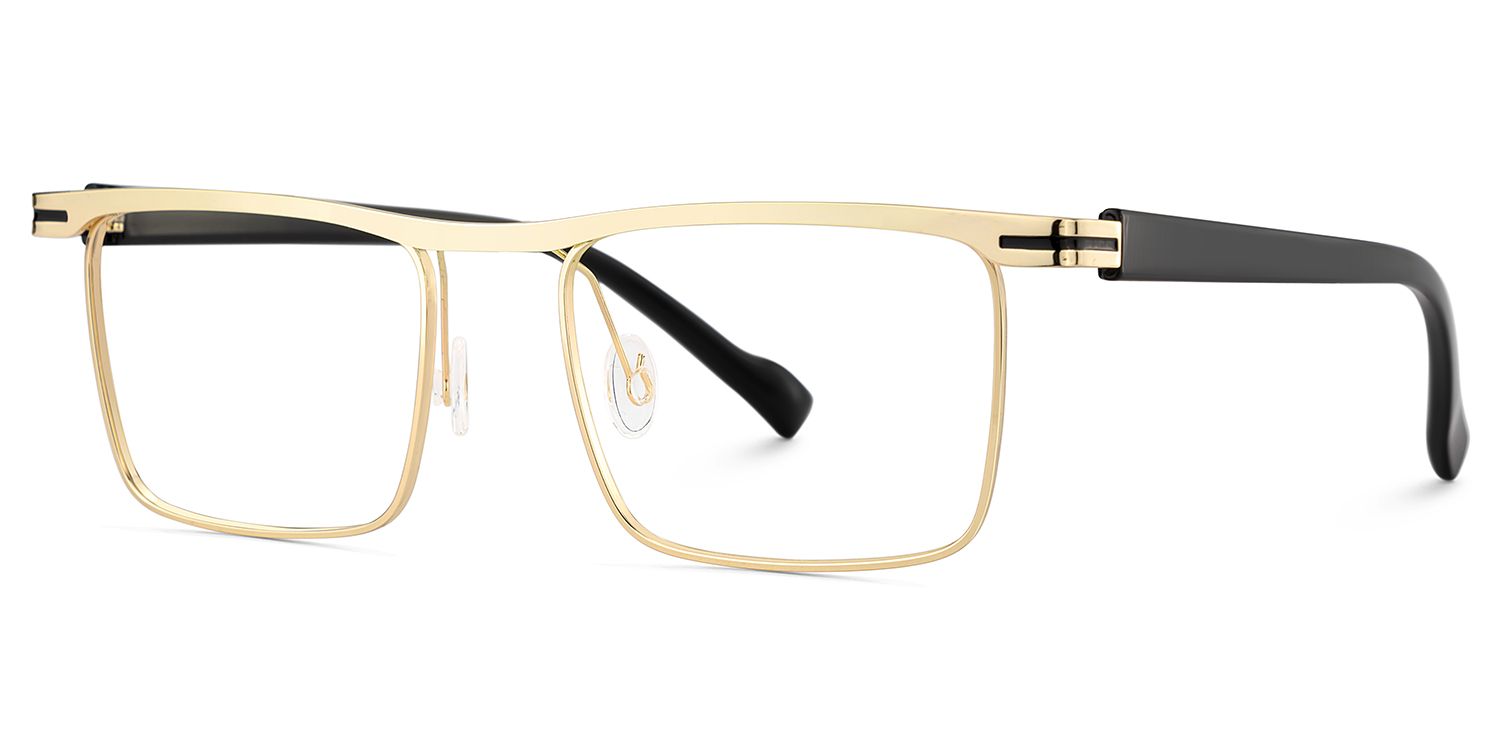 Vintage Metal Glasses With Browline Shape3