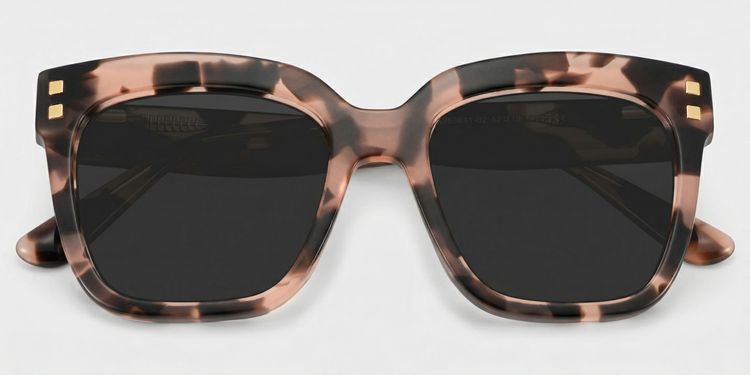 Minguela Pink-Tortoise Square Sunglasses