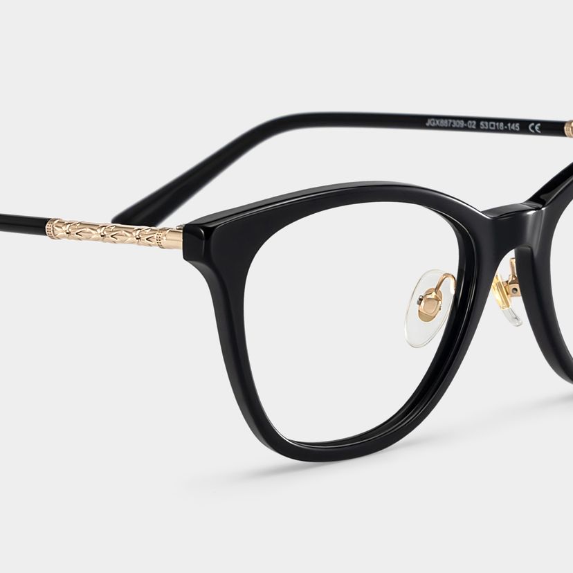 April Black Frame Glasses with Cat eye Frame Online | ZEELOOL