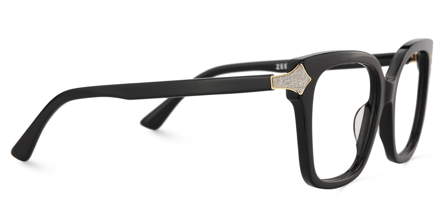 Black Square Frame Glasses - Shakeel on Sale | Zeelool4