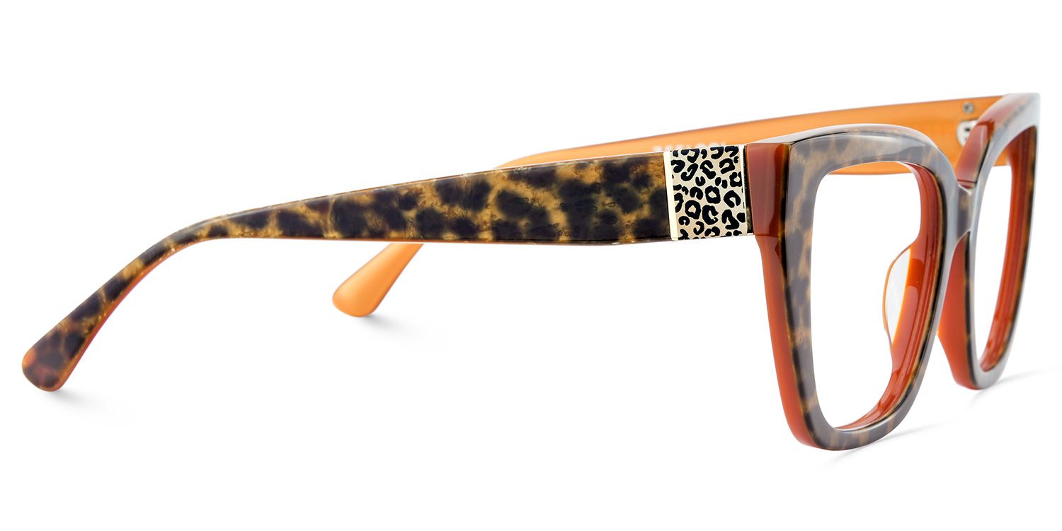 Square Frame Leopard Glasses on Sale4