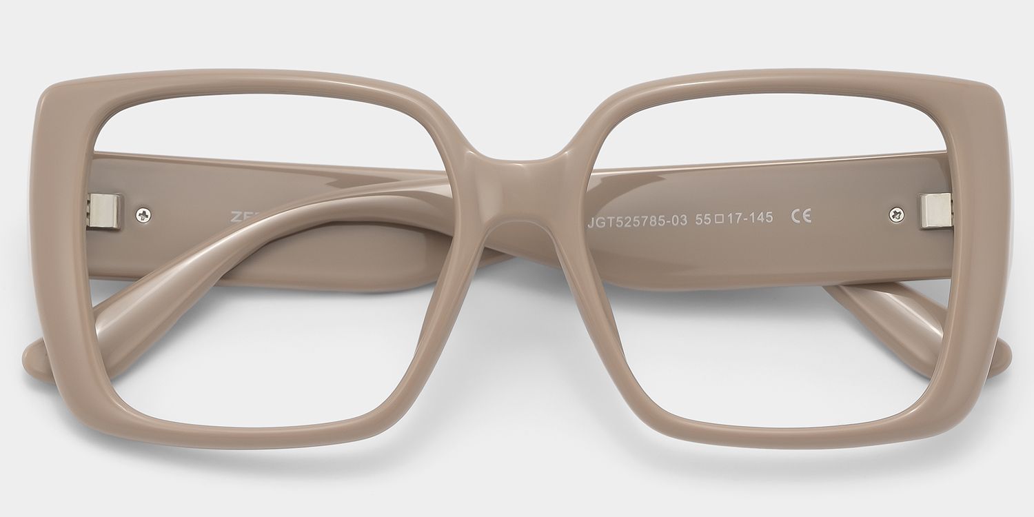Affordable Maya Nude Brown Square Frames Glasses | ZEELOOL1