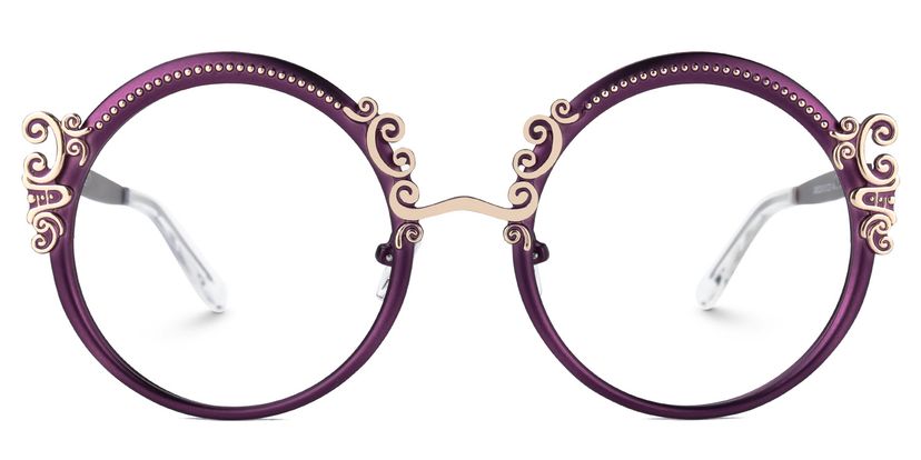 Nelida Round Purple Glasses
