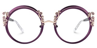 Nelida Round Purple Glasses0