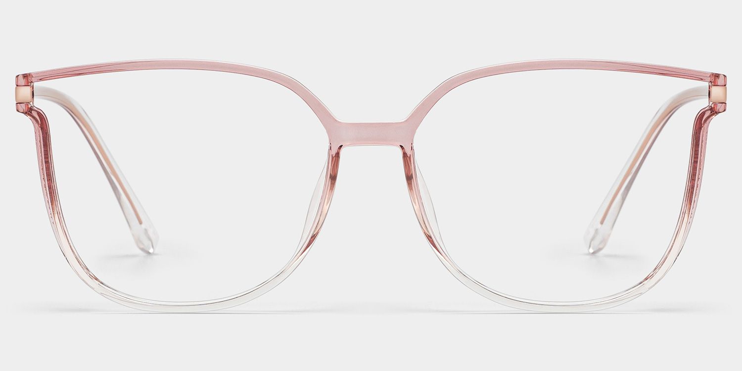 Rodz Square Pink Frame Glasses | Zeelool Optcial0