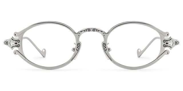 Serena Oval Silver Glasses