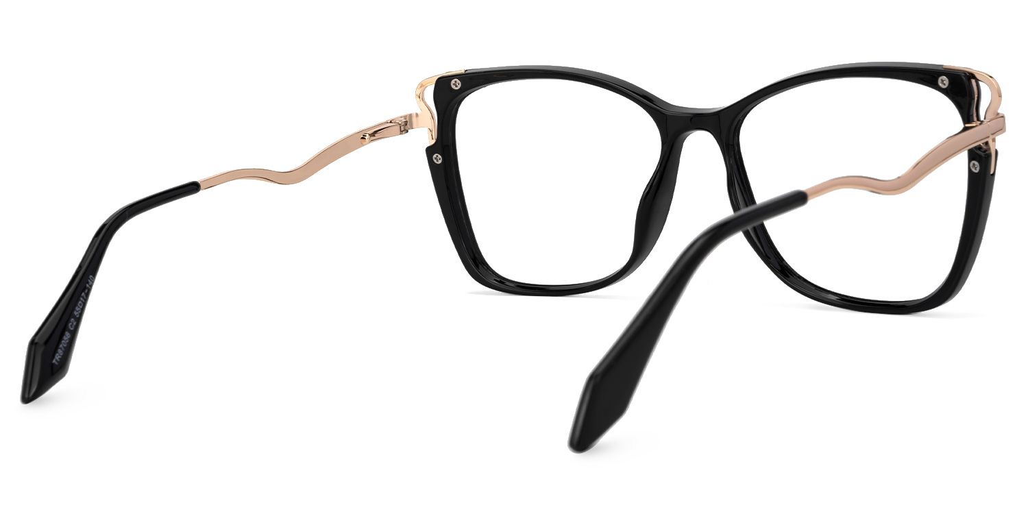Farria Square Mixed Material Frame Glasses -Zeelool3