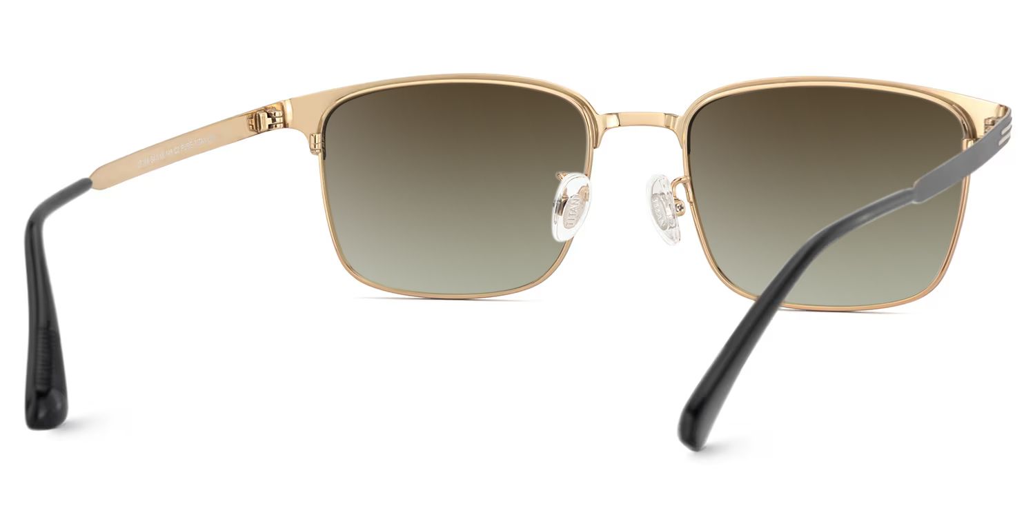 Charleston Titanium Gold Browline Frame Sunglasses | ZEELOOL4