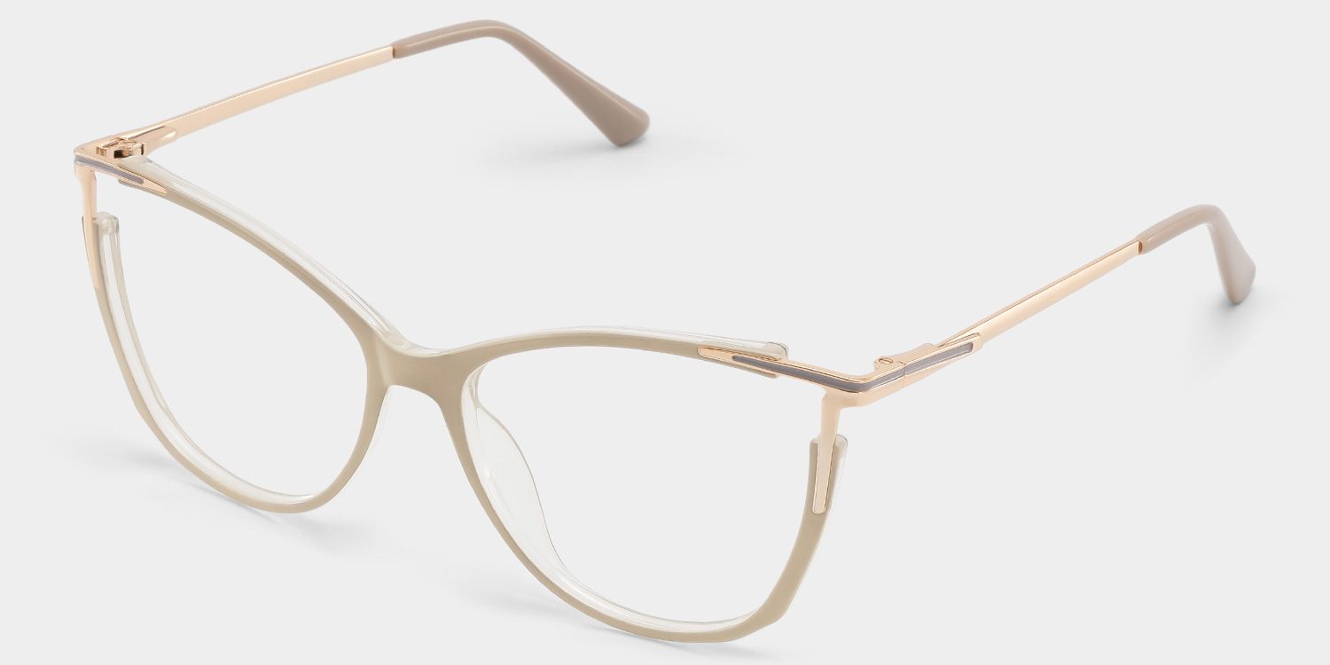 Yomary Cateye Khaki EyeGlasses | Zeelool Optical