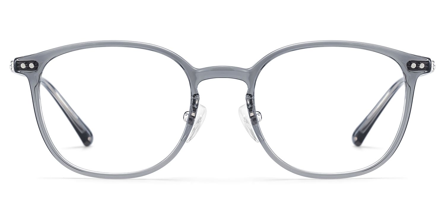 Mira Gray Frame Prescription Glasses with Oval Shape | ZEELOOL