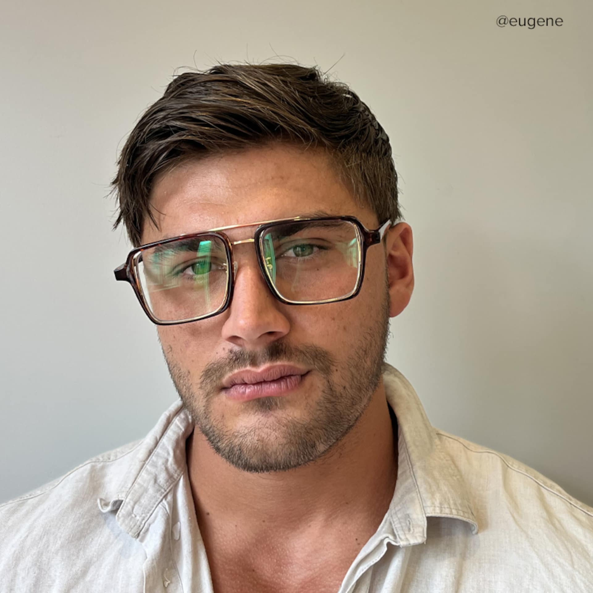 Aviator Tortoise-Gold Glasses | Zeelool Glasses5