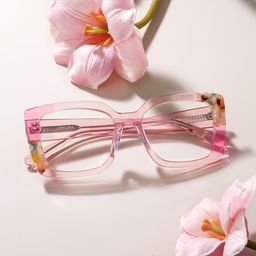 Flair Square Pink Glasses1