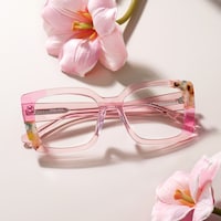 Flair Square Pink Glasses0