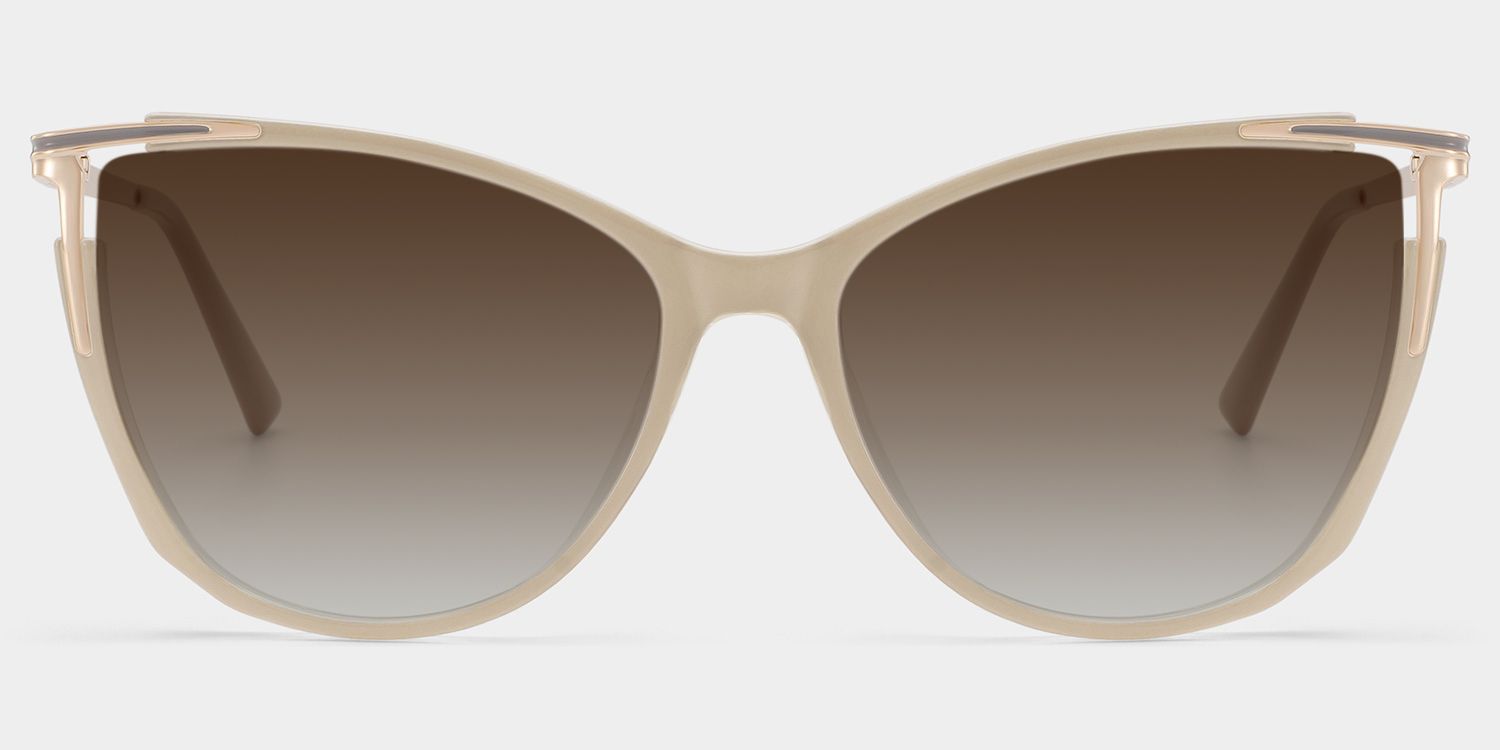 Yomary Cateye Khaki EyeGlasses | Zeelool Optical0