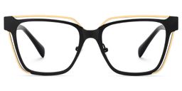 Diorney Black Rectangle Glasses1