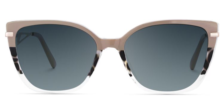 Margret Tortoise Khaki Cat eye Sunglasses