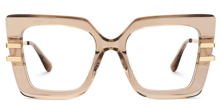 Poutine Square Beige Glasses