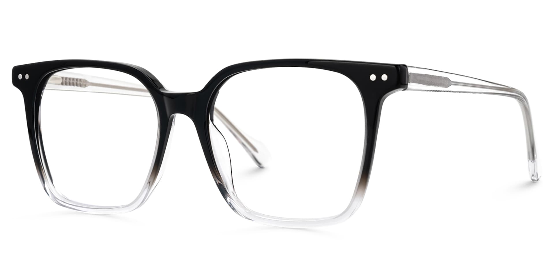 Square Black Gradient Crystal Acetate Eyeglasses Frames2