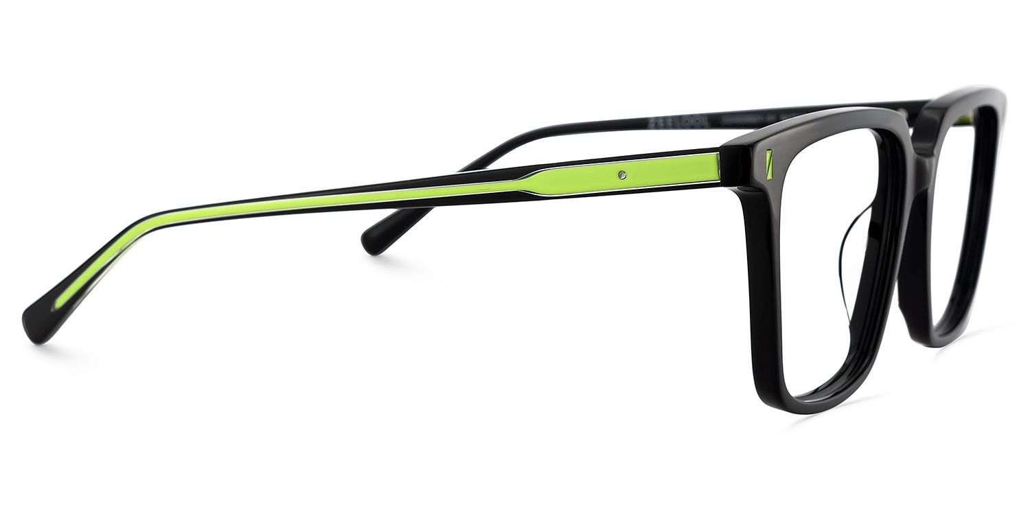 Delaine Acetate Black Frame Glasses with Rectangle Shape3